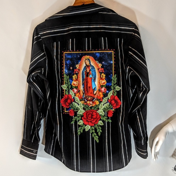 refashioned Other - Our Lady Of Guadalupe Redesigned Dress Shirt OOAK refashioned Other - Our Lady Of Guadalupe Redesigned Dress Shirt OOAK